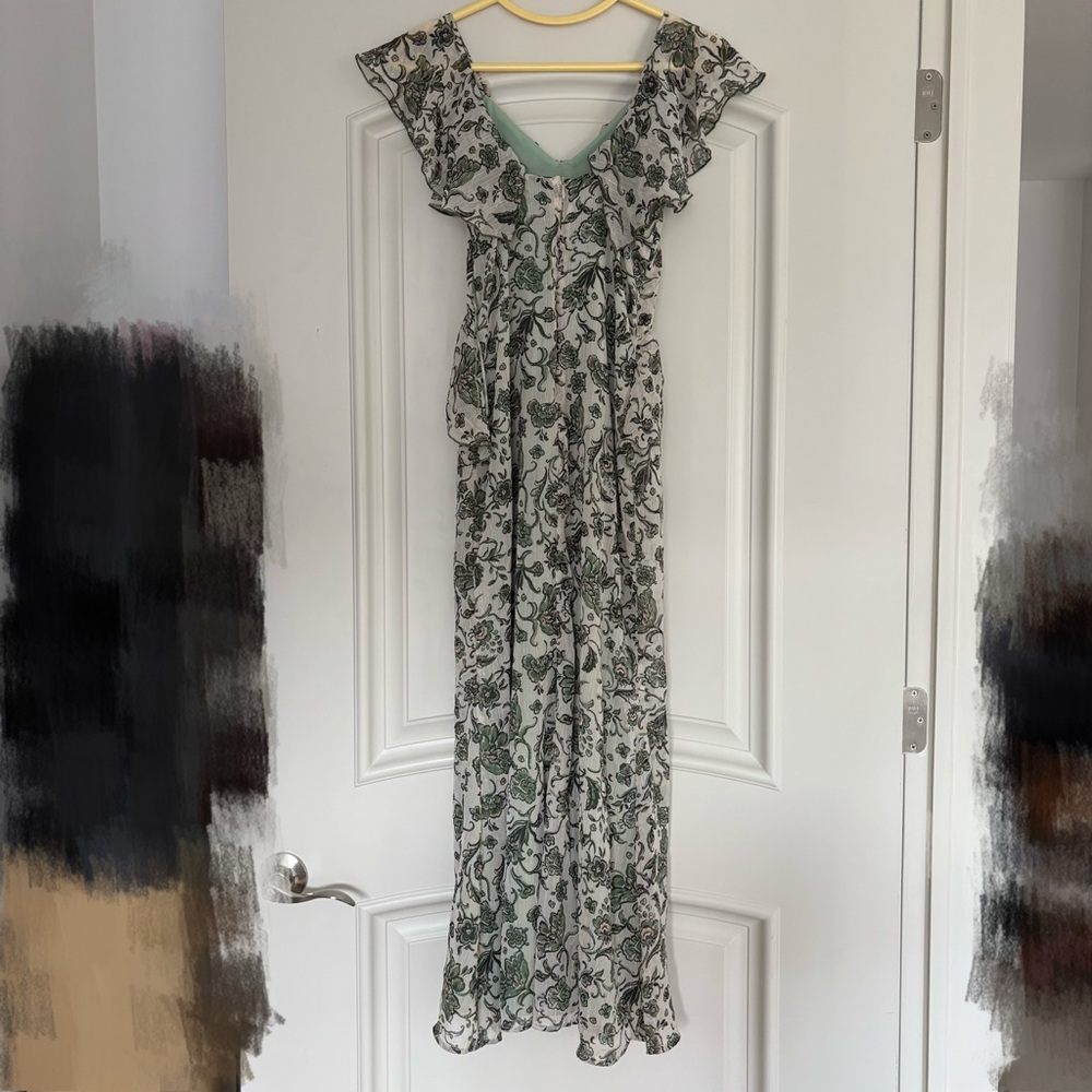 Zara Ruffled Printed Dress - Picture 3 of 5